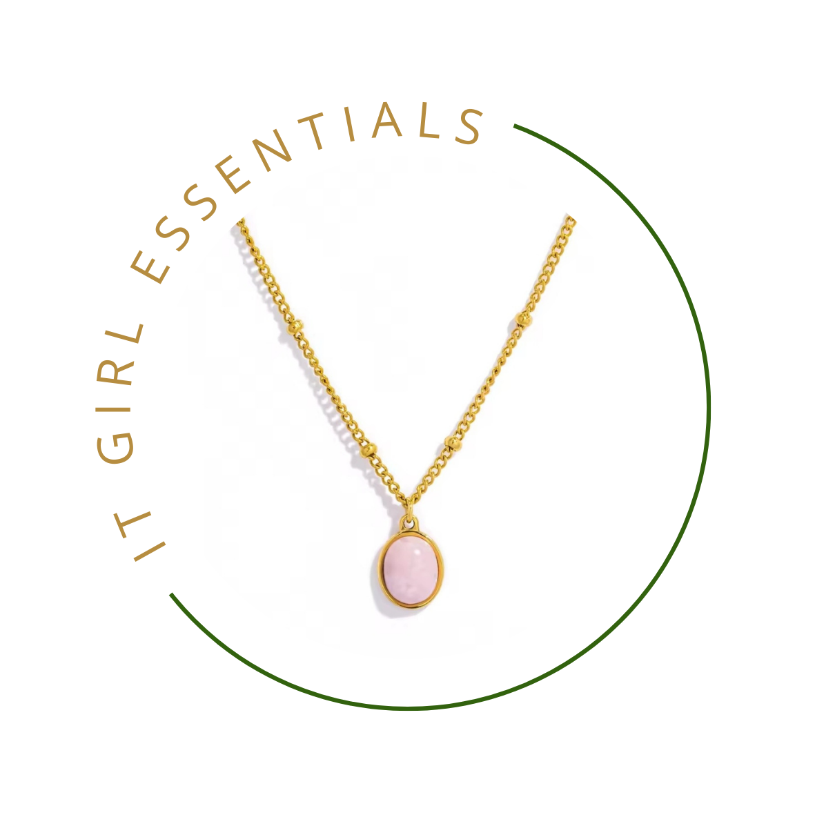 Opal Blush Pendant Necklace